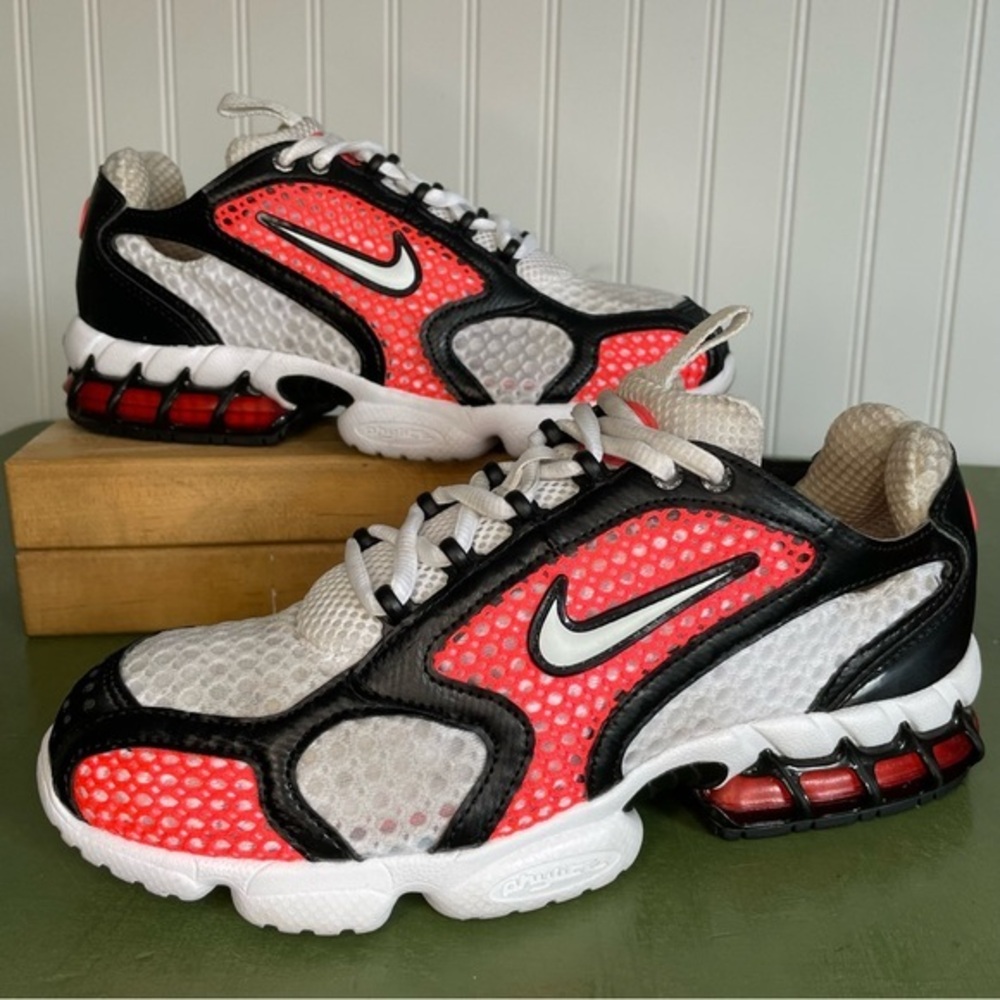 Nike Air Zoom Spiridon Caged 2 Sneakers White Flash Crimson Black - 2020 LTD